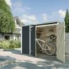BAUHAUS Weka Gerätehaus Außenbreite Inkl. Dachüberstand: 213 Cm, Außentiefe Inkl. Dachüberstand: 100 Cm, Holz, Anthrazit -Angebote Fahrradzubehör Store 12 709